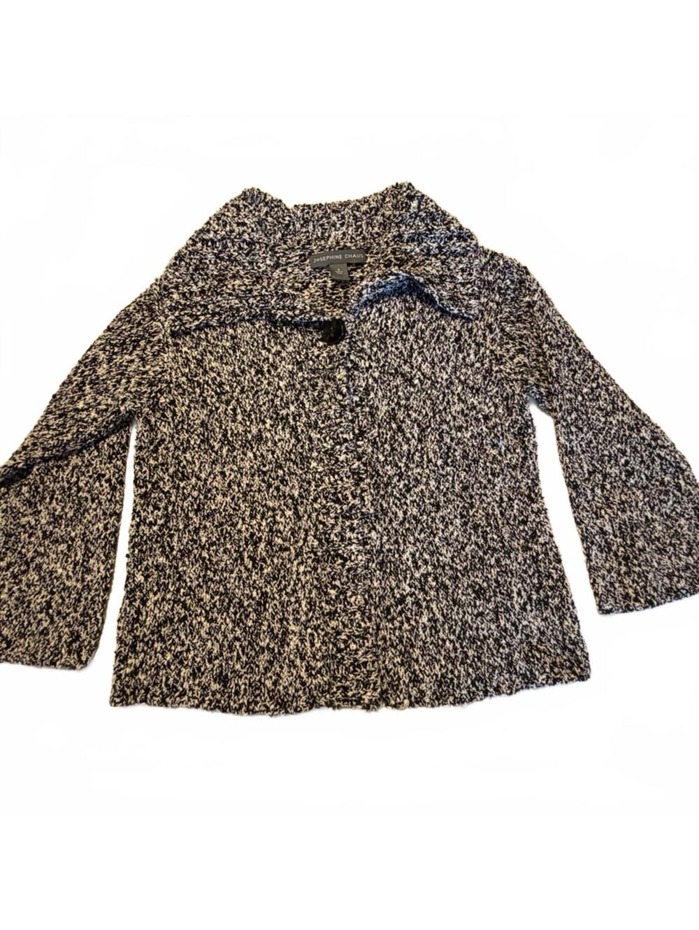 Josephine Chaus Black & White Cardigan Sweater